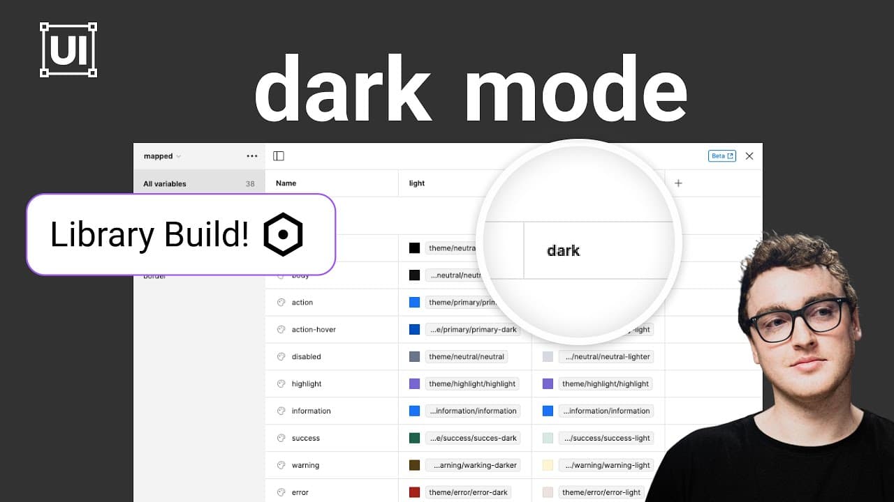 Figma Variables: Build Dark Mode Like a Pro 🌙 (+ File Template )